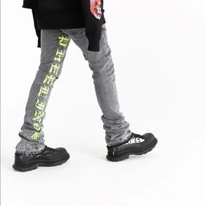 PHEELINGS NEVER LOOK BACK CARGO STACK DENIM Gray jeans